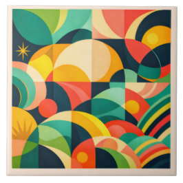Moderne Abstrakte Geometrie Fliese