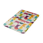 Moderne Abstrakte Geometrie im Mittelalter Badematte (Schrägansicht)