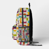 Moderne Abstrakte Geometrie im Mittelalter Bedruckter Rucksack (Rechts)