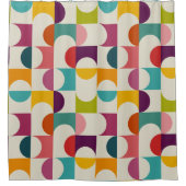 Moderne Abstrakte Geometrie im Mittelalter Duschvorhang (Vorderseite)