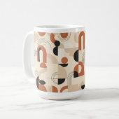 Moderne abstrakte Geometrie Kaffeetasse (Vorderseite Links)