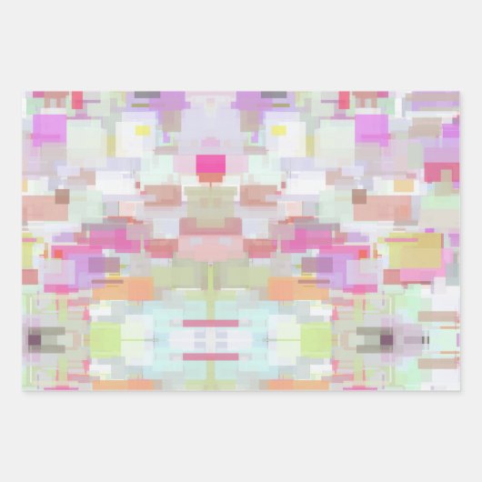 Moderne Abstrakte Geometrie und Farbigkeit Geschenkpapier Set (Vorderseite)