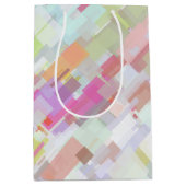 Moderne Abstrakte Geometrie und Farbigkeit Mittlere Geschenktüte (Vorderseite)