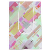 Moderne Abstrakte Geometrie und Farbigkeit Mittlere Geschenktüte (Rückseite)