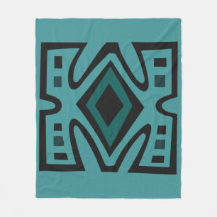 Moderne abstrakte geometrische afrikanische Stamme Fleecedecke