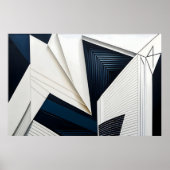 Moderne abstrakte geometrische Architektur Poster (Vorne)
