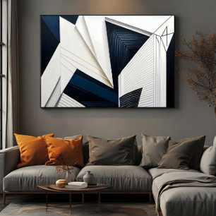 Moderne abstrakte geometrische Architektur Poster