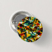 Moderne abstrakte geometrische bunte Kristallglas Button (Vorne & Hinten)