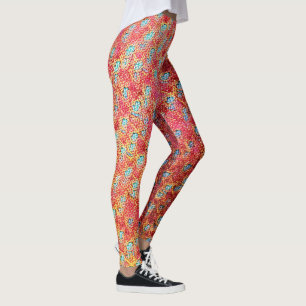 Moderne abstrakte geometrische digitale Muster 127 Leggings