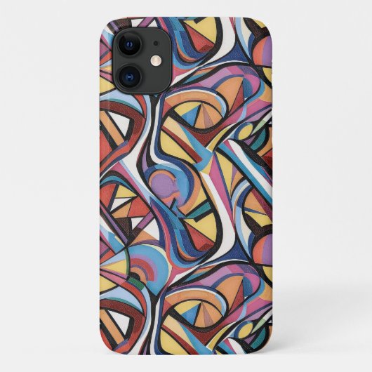 Moderne abstrakte geometrische digitale Muster 48 Case-Mate iPhone Hülle (Rückseite)