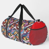 Moderne abstrakte geometrische digitale Muster 48 Duffle Bag (Rechte Ecke)