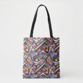 Moderne abstrakte geometrische digitale Muster 48 Tasche (Vorderseite)