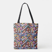 Moderne abstrakte geometrische digitale Muster 48 Tasche (Rückseite)