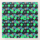 Moderne abstrakte geometrische digitale Muster 61 Glasuntersetzer (Vorderseite)