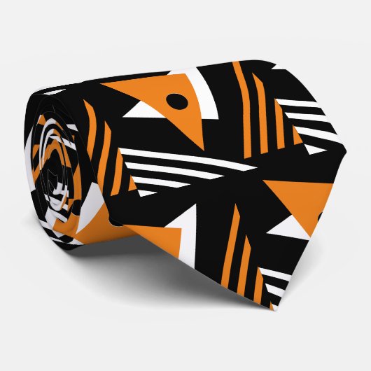 Moderne Abstrakte geometrische Dreiecke Krawatte (Gerollt)