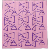 Moderne abstrakte geometrische Duschvorhang (Vorderseite)