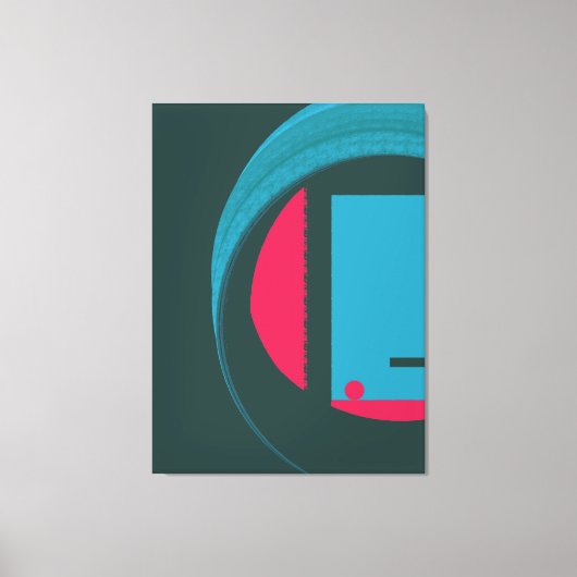 Moderne abstrakte geometrische Echo  Leinwanddruck (Vorderseite)