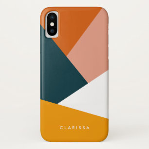 Moderne abstrakte geometrische Farbblockmuster Case-Mate iPhone Hülle