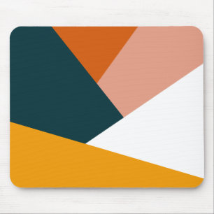Moderne abstrakte geometrische Farbblockmuster Mousepad