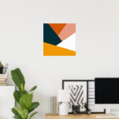 Moderne abstrakte geometrische Farbblockmuster Poster (Heimbüro)