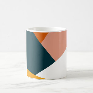 Moderne abstrakte geometrische Farblockmuster Kaffeetasse