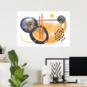 Moderne Abstrakte geometrische Formen 3 Poster (Heimbüro)