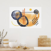 Moderne Abstrakte geometrische Formen 3 Poster (Küche)
