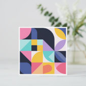 Moderne Abstrakte geometrische Formen Karte (Stehend Vorderseite)