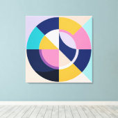 Moderne Abstrakte geometrische Formen Leinwanddruck (Insitu (Holzboden))