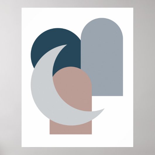 Moderne Abstrakte geometrische Formen Poster (Vorne)