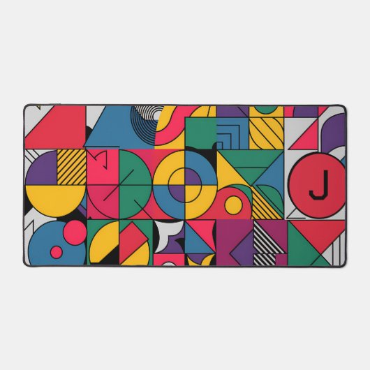 Moderne Abstrakte geometrische Formen Schreibtischunterlage (Vorderseite)