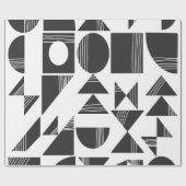 Moderne Abstrakte geometrische Formen | Schwarz un Geschenkpapier (Flach)
