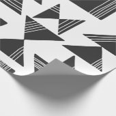 Moderne Abstrakte geometrische Formen | Schwarz un Geschenkpapier (Ecke)