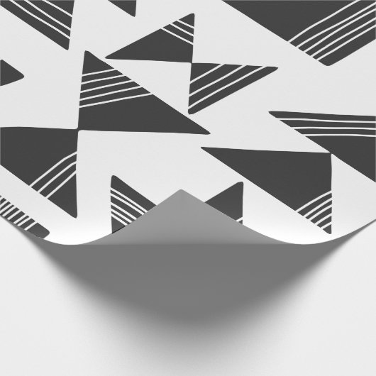 Moderne Abstrakte geometrische Formen | Schwarz un Geschenkpapier (Ecke)