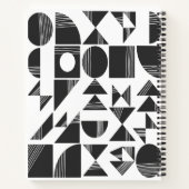 Moderne Abstrakte geometrische Formen | Schwarz un Notizblock (Rückseite)