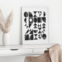 Moderne Abstrakte geometrische Formen | Schwarz un