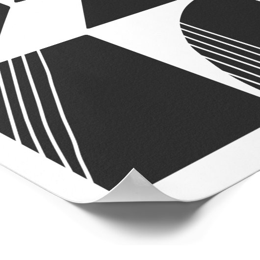 Moderne Abstrakte geometrische Formen | Schwarz un Poster (Ecke)