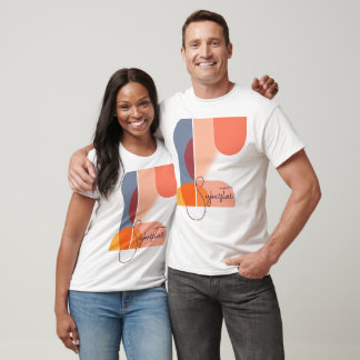 Moderne Abstrakte geometrische Formen T-Shirt