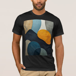 Moderne Abstrakte Geometrische Formen Texturierte T-Shirt