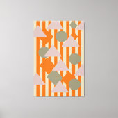 Moderne abstrakte geometrische Formen und Streifen Leinwanddruck (Vorderseite)