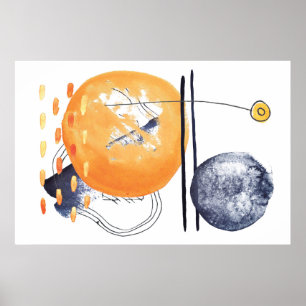 Moderne Abstrakte geometrische Gestaltungslinien Poster