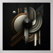 Moderne abstrakte geometrische Inspiration Poster (Vorne)