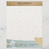 MODERNE ABSTRAKTE GEOMETRISCHE KERAMIK TEXTURE BRIEFBOGEN (Vorderseite)