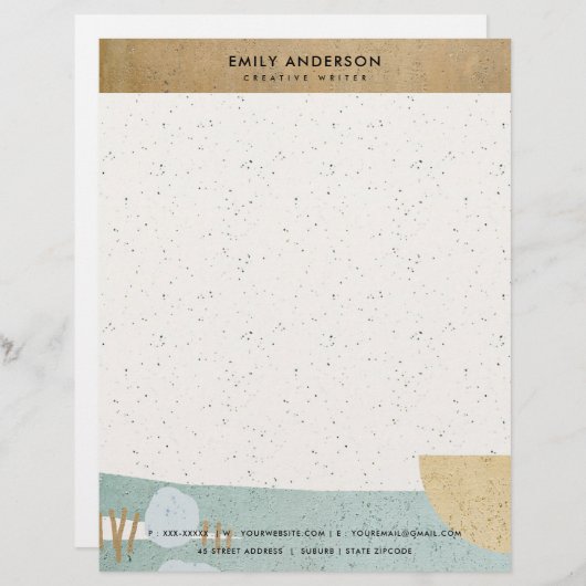 MODERNE ABSTRAKTE GEOMETRISCHE KERAMIK TEXTURE BRIEFBOGEN (Vorne/Hinten)