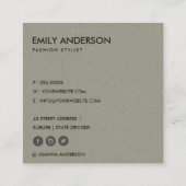 MODERNE ABSTRAKTE GEOMETRISCHE KERAMIK TEXTURE QUADRATISCHE VISITENKARTE (Rückseite)