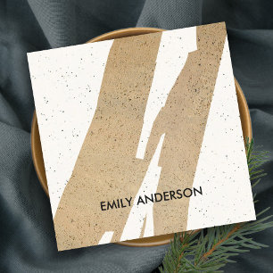 MODERNE ABSTRAKTE GEOMETRISCHE KERAMIK TEXTURE QUADRATISCHE VISITENKARTE