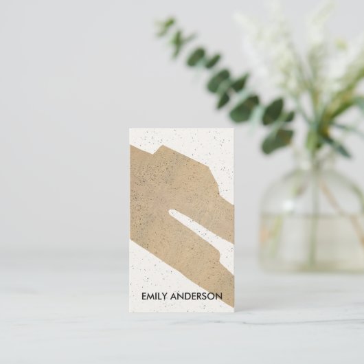 MODERNE ABSTRAKTE GEOMETRISCHE KERAMIK TEXTURE VISITENKARTE (Stehend Vorderseite)