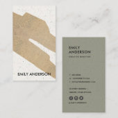 MODERNE ABSTRAKTE GEOMETRISCHE KERAMIK TEXTURE VISITENKARTE (Vorne/Hinten)