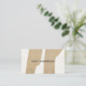 MODERNE ABSTRAKTE GEOMETRISCHE KERAMIK TEXTURE VISITENKARTE (Stehend Vorderseite)