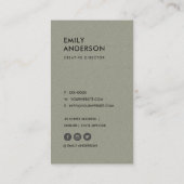 MODERNE ABSTRAKTE GEOMETRISCHE KERAMIK TEXTURE VISITENKARTE (Rückseite)